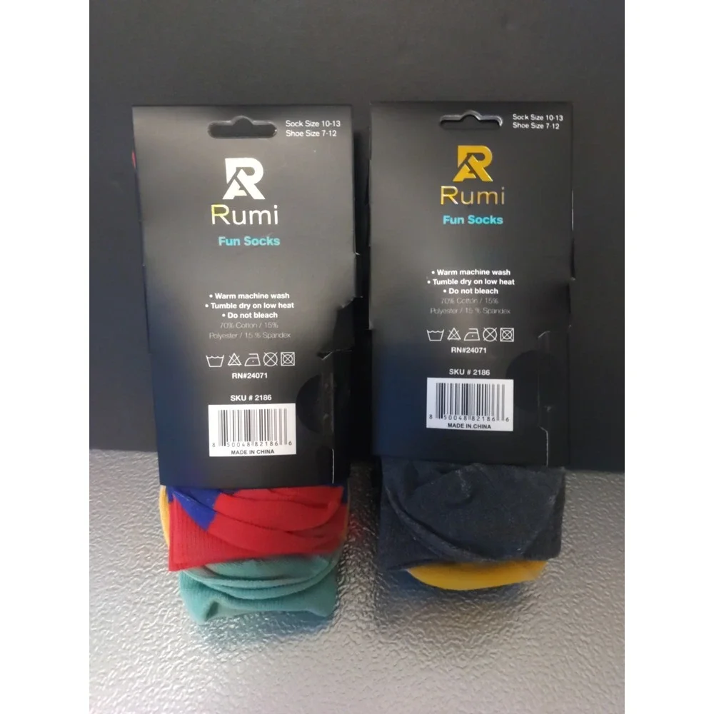 Rumi Cupcakes Donuts‎ Drinks Burger Hotdog Fries Multicolor Fun Socks 2 Pk Of 3